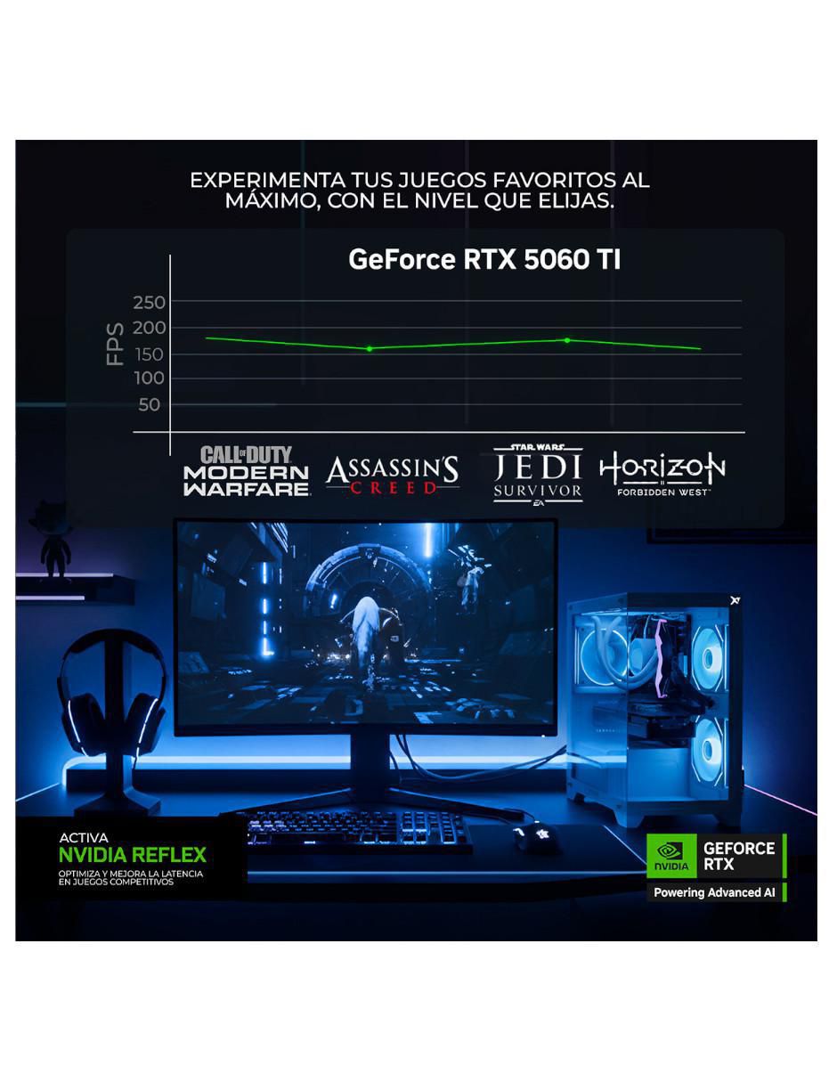 Computadora Gamer Xtpcr732gb5060timchr 27 Pulgadas FULL HD AMD Ryzen 7 Nvidia Geforce Rtx 5060 Ti 32 GB RAM 1 TB SSD 9