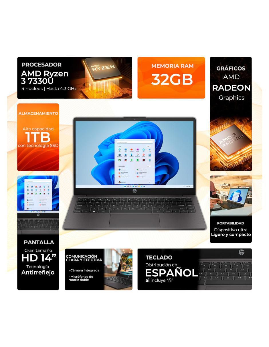 Laptop 245-R3321 14 pulgadas HD AMD Ryzen 3 Integradas 32 GB RAM 1 TB SSD 2