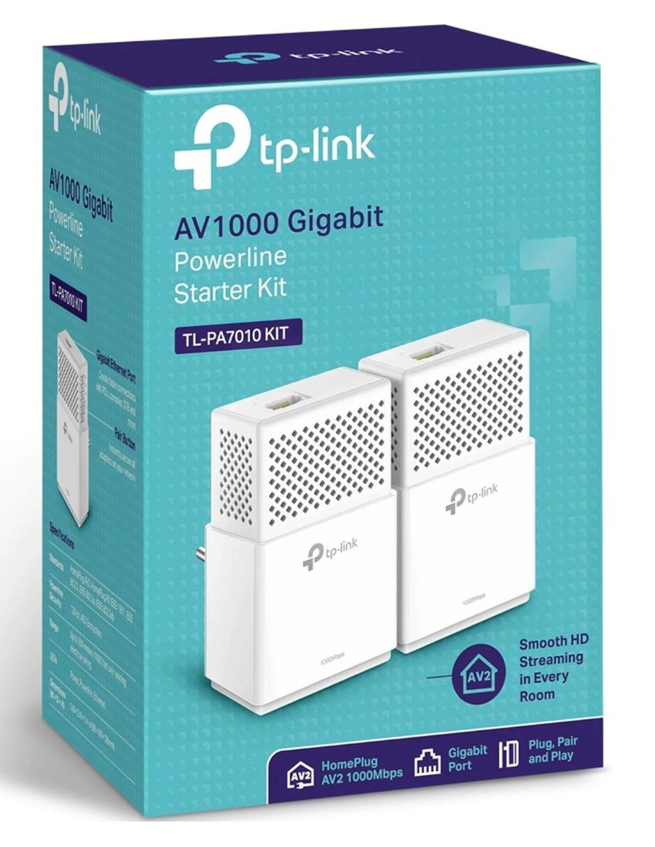 Set Extensor de Rango TP-Link TL-PA7010KIT AV1000 Powerline Gigabit Ethernet 3
